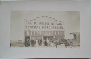 Postcard H.  F.  Ross & Co.  General Merchandise,  Riverbank,  Ca Photograph Rppc