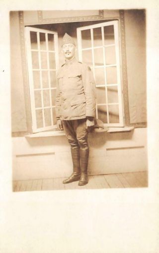 Rppc Soldier 6th Division 52nd Infantry Military Ww1 Real Photo Postcard Wnc 88