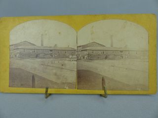 Rare Antique Stereoview West Chester Pa Spoke Factory S R Fisher Photo