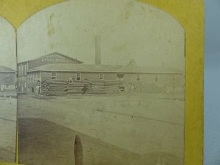 Rare Antique Stereoview West Chester Pa Spoke Factory S R Fisher Photo 2