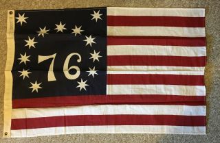 Vintage Bennington " The Spirit Of 76 " American Flag 100 Cotton 13 Stars
