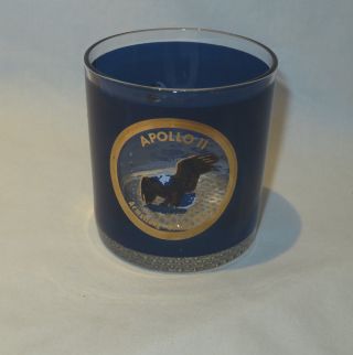 Vintage Apollo 11 Cocktail Glass Houze - Armstrong,  Collins,  Aldrin Rare