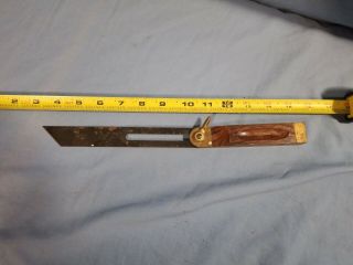 Stanley No.  25 8 Inch Bevel,  Wood And Brass Angle Tool