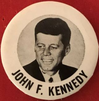 Rare 1 3/4” Political Pinback Jack Kennedy Button Pin 1960 Advertising Campaign