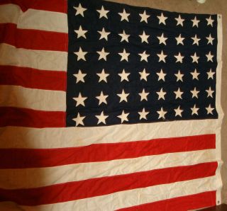 48 Star US Flag Vintage 5 x 9.  5 Flag WW2 USA Stitched Stars 2