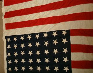 48 Star US Flag Vintage 5 x 9.  5 Flag WW2 USA Stitched Stars 3