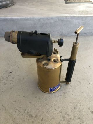 Vintage Optimus Brass Blow Torch Made In Sweden
