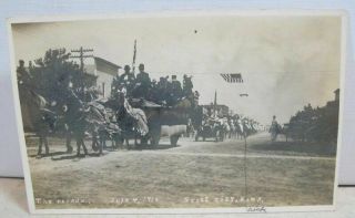 July 4th 1910 Parade Scott City Kansas Rppc Real Photo Postcard 1
