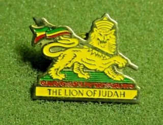 The Lion Of Judah Lapel Pin Jewish National & Cultural Symbol Ethiopia Colors