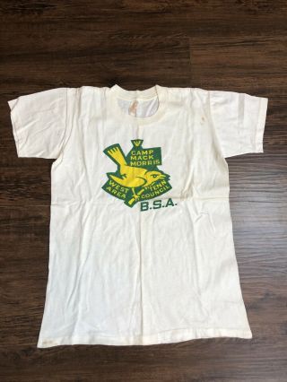 Vintage 1950s Boy Scout T Shirt Camp Mack Morris Boys Large (adult Xs)