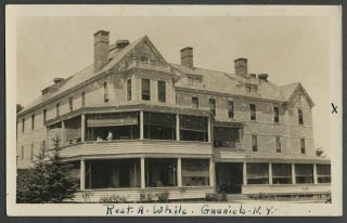 Gabriels Brighton Franklin Co.  Ny: C.  1930 Rppc Photo Postcard Rest - A - While Hotel