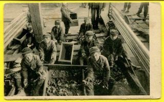 Rppc Rare 1907 Litho Hazelton Pa Child Labor Mining - Picking Slate