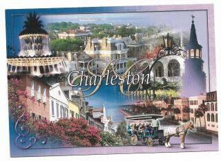 Vintage South Carolina Chrome Postcard Charleston Multiple Various Scenes