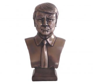 Donald Trump Bust 45th President Of Usa Bronze Figurine 7.  5 " H