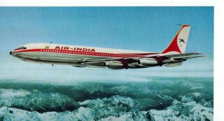 Air India Airlines 707 Postcard
