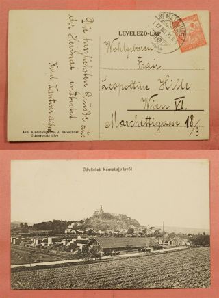 1917 Hungary Postcard Nemetujvar To Austria 113525