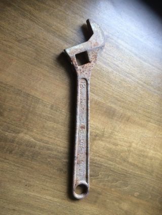 Vintage Tools Adjustable 12 In Wrench " Tool Steel " Diamalloy Duluth Mn 194 - 1958