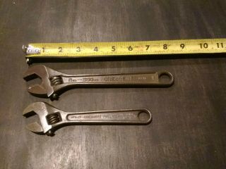 Set Of 2 Vintage Crescent Adjustable Wrenches 6 " & 8 "
