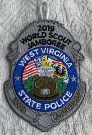 24th World Scout Jamboree 2019 West Virginia State Police Badge Patch Bsa -
