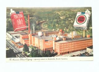The American Tobacco Company Cigarette Plant Reidsville Pall Mall Lucky Strike