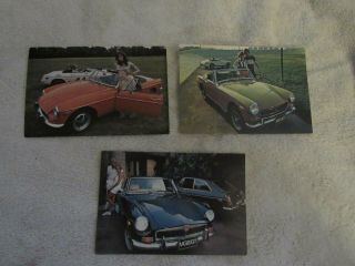 1971 1973 Mg Midget Post Card Total Of Six / 2 Each Car