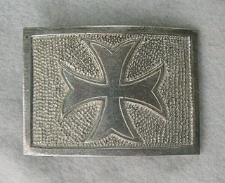 Vintage Knights Templar Silver Plated Belt Buckle