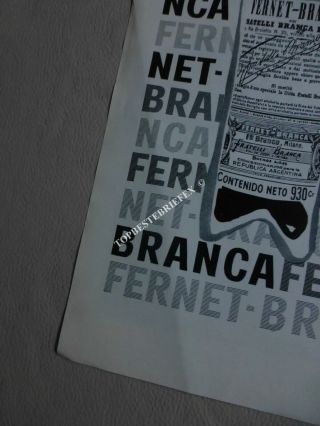 FERNET BRANCA 1 PG PRINT AD ADVERTSING VINTAGE ARGENTINE 2