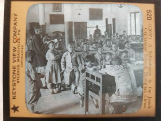 Antique Keystone Glass Camera Slide Schoolroom In Jesuit Orphanage Shanghai (520