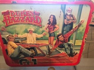 Vintage 1980 Dukes Of Hazard Lunch Box With Thermos