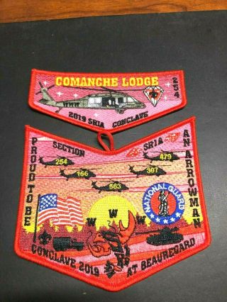 Oa Comanche Lodge 254 2019 Sr1a Conclave Two Piece Set Lodges 166,  397,  479,  563