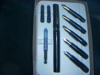 Vintage Osmiroid Fountain Pen Set With 5 Nibs