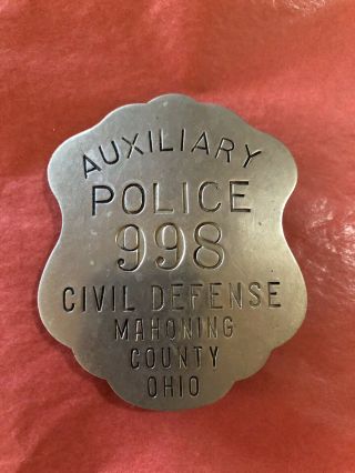 Antique Auxiliary Police Civil Defense Badge