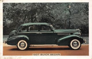 Advertising Postcard 1937 Buick Sedan 123083