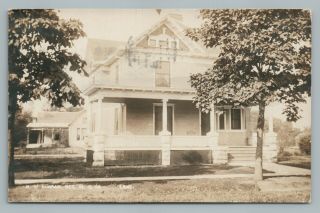 Curran House—fairfield Iowa Rppc Antique Photo Im Lane—tipton Ia 1909