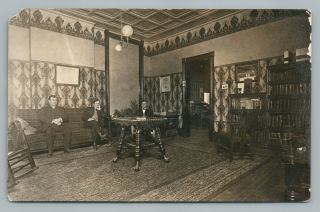 Office W Framed Medical Degree Fort Scott Kansas Rppc Interior Photo 1910s