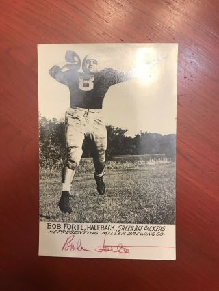 Bob Forte Green Bay Packers Miller Brewing Postcard