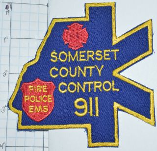 Pennsylvania,  Somerset County Control 911 Fire Police Ems Patch