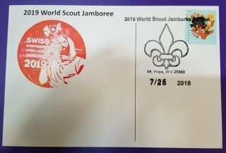 24th World Scout Jamboree 2019 / Postmark On Usps Official Postcard Swiss