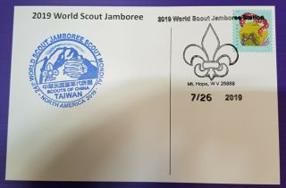 24th World Scout Jamboree 2019 / Postmark On Usps Official Postcard Taiwan