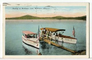 1928 Day Tour Boats Barney And Viola 2 Lake Mcalester,  Mcalester Ok Postcard
