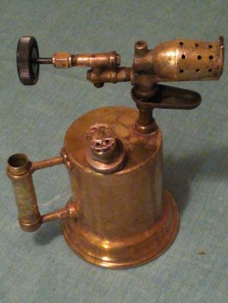 Antique Copper & Brass Blow Torch Otto Bernz Co.