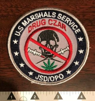 Usms U.  S.  Marshals Service Drug Czar Federal Unit Police Patch Cloth Back