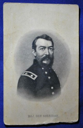 Cdv Of Civil War Major General Philip Sheridan