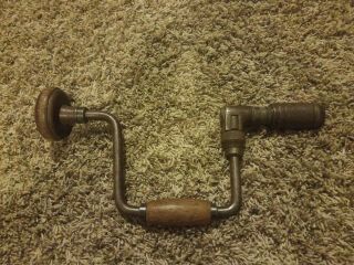 Vintage Stanley No.  923 10 " Ratcheting Brace Drill Wood Hand Drill
