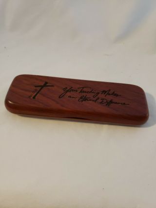Handcrafted Wooden Pen " Well Done Good & Faithful Servant " In Gift Box Excellen