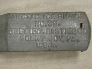Arctic Ice Shave No 33 Hand Plane Shaver Grey Ironcasting Co Ice Industry 6