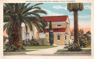 C22 - 1516,  Residence Of Madge Bellamy,  Beverly Hills,  Ca. ,  Postcard.