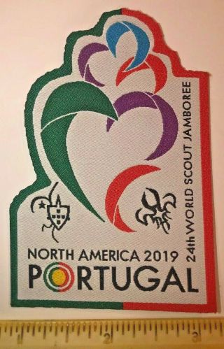 Portuguese Contingent Portugal Green Red Patch 2019 24th World Scout Jamboree