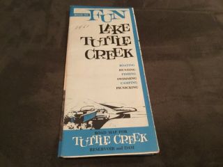 1961 Tuttle Creek Dam And Reservior Road Map And Information - Manhattan,  Ks