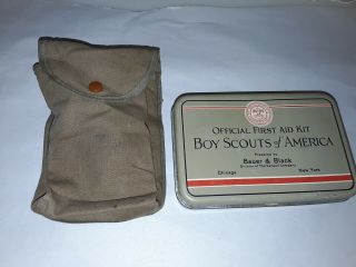 1932 Official Boy Scouts Of America First Aid Kit Tin,